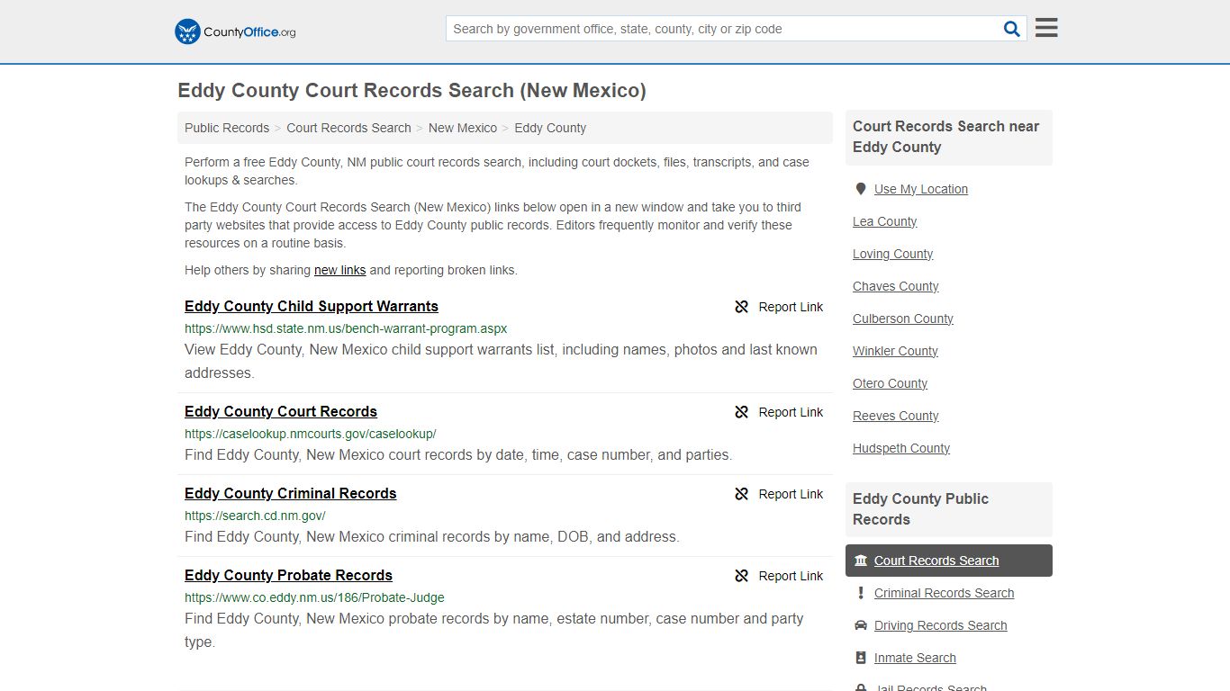 Eddy County Court Records Search (New Mexico) - County Office